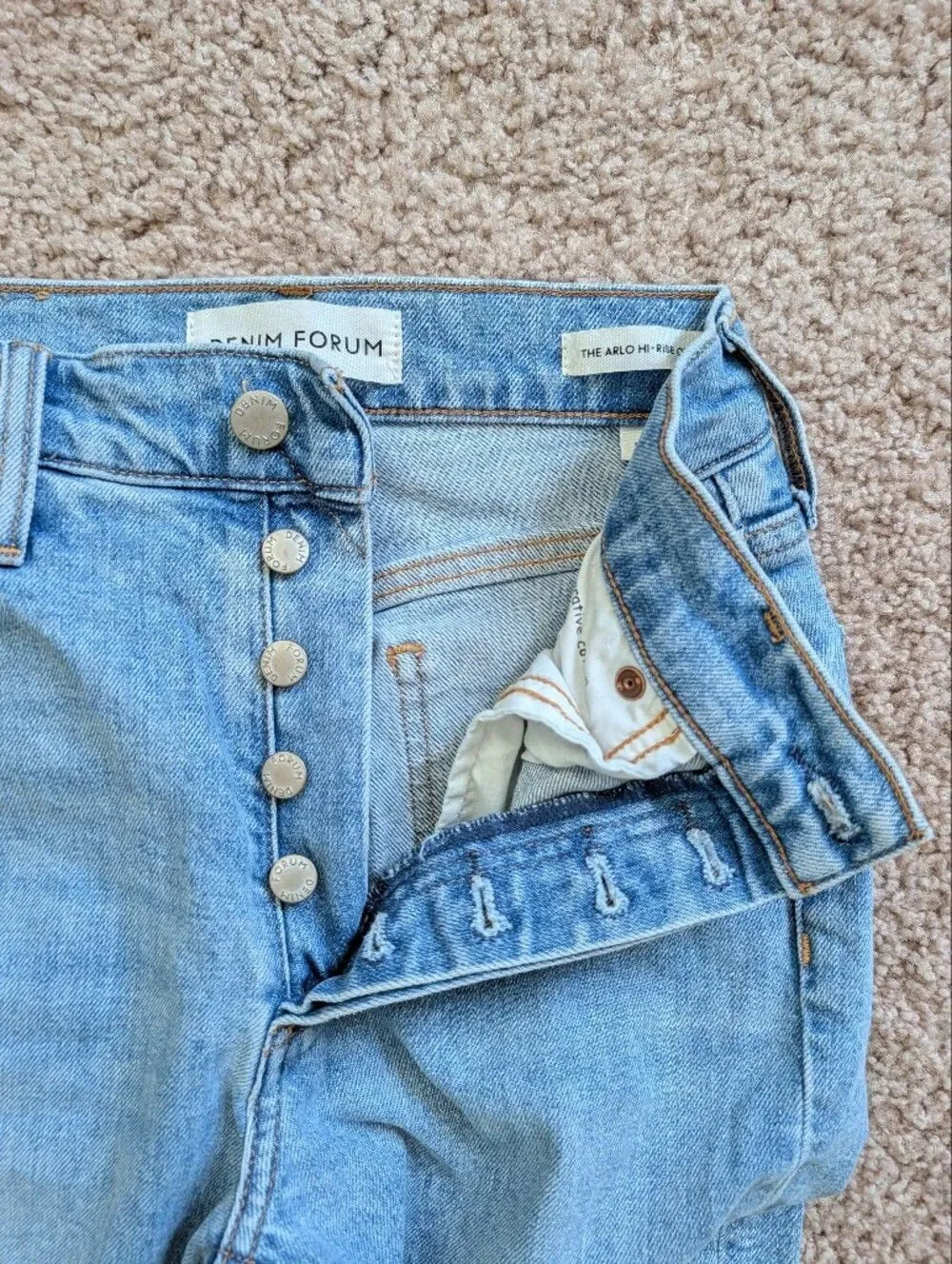 Aritzia Denim Forum Womens 7 yrs Bleu Taboo The Arlo Hi-Rise Cuff Jean Size 24